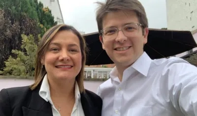 Ángela Garzón y Miguel Uribe, precandidatos a la Alcaldía de Bogotá.