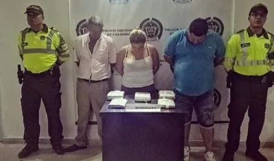 Los capturados y la droga.