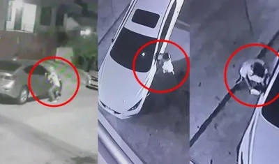 Banda dedicada al robo de retrovisores que quedaron grabados en cámaras de seguridad.