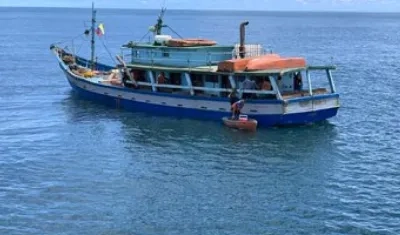 La embarcación rescatada.