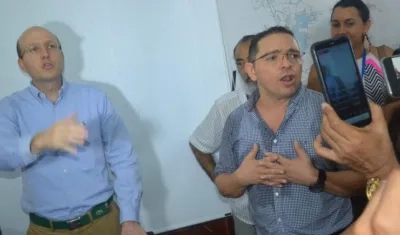 Andrés Rugeles y el Alcalde de Santa Marta, Rafael Martínez.