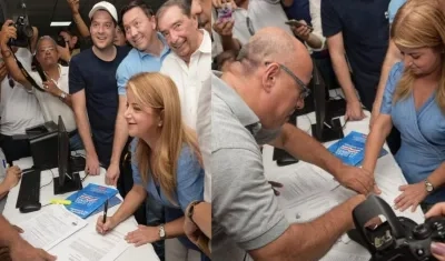 Elsa Noguera De la Espriella inscribió esta tarde su candidatura a la Gobernación del Atlántico