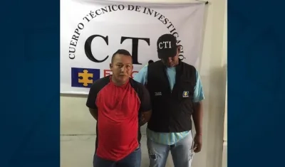 El hombre fue capturado por el CTI de la Fiscalía.