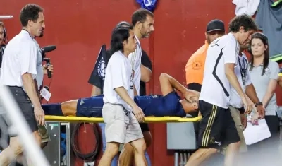 Así salió de la cancha Marco Asensio.