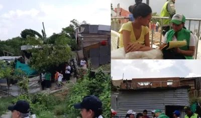 Desalojo en Villa Robledo.