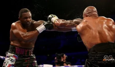 Dillian Whyte en el combate ante el colombiano Óscar Rivas.