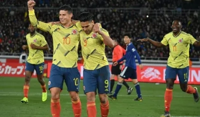 James Rodríguez y Falcao García.