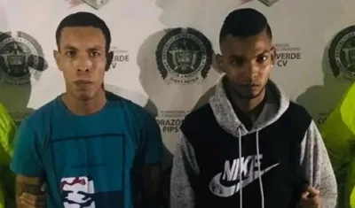 Los dos capturados fueron conducidos a la URI de la Fiscalía.