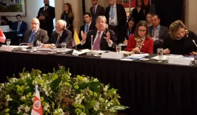 El Canciller, Carlos Holmes Trujillo.