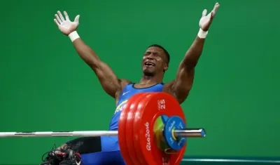 Óscar Figueroa, medallista de oro en pesas de Colombia en los Juegos Olímpicos.