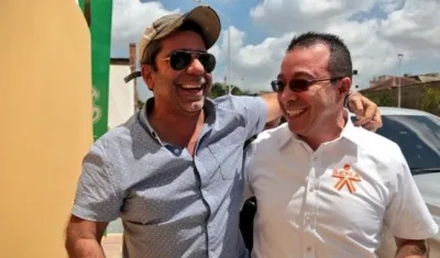 El Alcalde de Barranquilla, Alejandro Char y el director general del SENA, Carlos Mario Estrada.