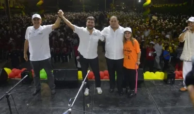 Juan Manotas, Jaime Pumarejo, Juan Carlos Ospino y Elsa Noguera.