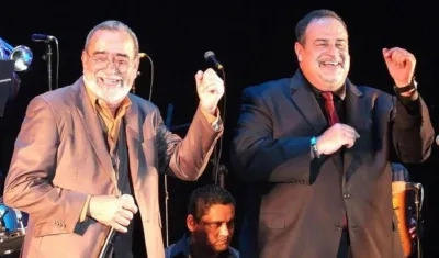 El salsero Andy Montañez y su hijo 'Andicito'.