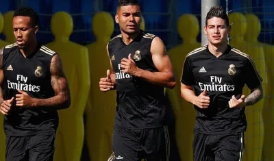 "Casemiro, James y Militão iniciaron la pretemporada", informó el Real Madrid..