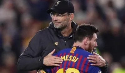 Jürgen Klopp y Lionel Messi.