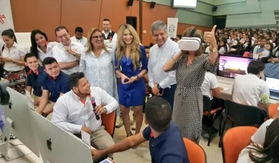 Imágenes del lanzamiento del programa en alianza entre el Sena, Alcaldía de Barranquilla y Amazon Web Services.