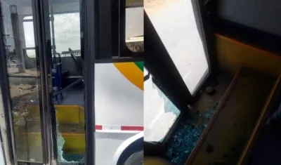 Así quedó el bus.