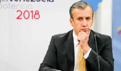 Fotografía de archivo fechada el 26 de abril de 2018 que muestra al vicepresidente de Venezuela, Tarek El Aisammi, durante un acto de Gobierno en El Poliedro de Caracas (Venezuela). 