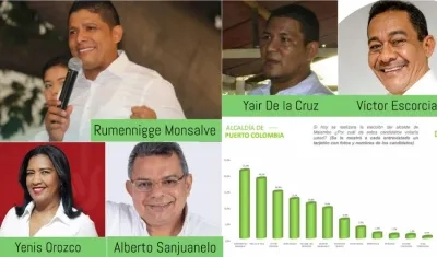 Los candidatos a la Alcaldía de Malambo.