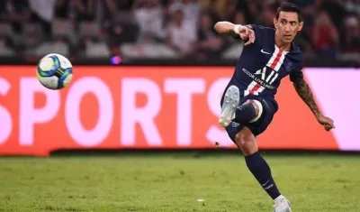 Momento del golazo de Ángel Di María.