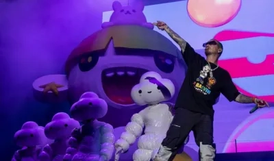 El cantante J Balvin en Lollapalooza 2019.