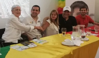 Luis Zapata Donado, Luis Zapata Garrido, Elsa Noguera, José David Name y Alfredo Carbonell.