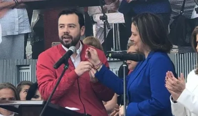 Carlos Fernando Galán y Ángela Garzón.