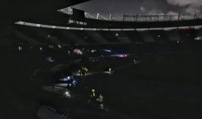 Así quedó el estadio Metropolitano al final del partido.