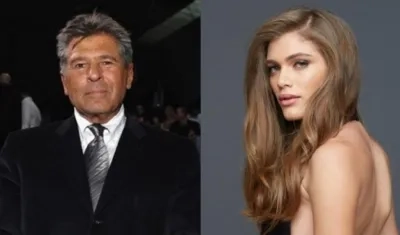 El ejecutivo Ed Razek y la modelo Valentina Sampaio.