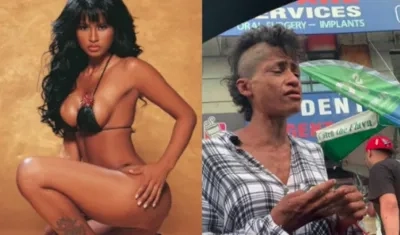 Suzy Pérez, de ser una modelo famosa, pasó a vivir  las calles por el consumo de drogas.