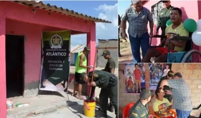 Labor social de policías que regala sonrisas.