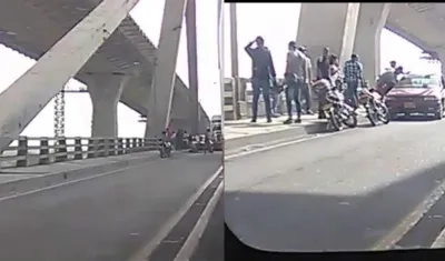 Lugar de donde cayó el hombre.