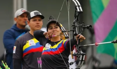 La arquera colombiana Sarah López.