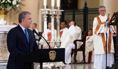 Presidente Iván Duque en la misa por el Bicentenario.