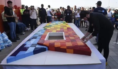 Pudín con imagen del monumento.