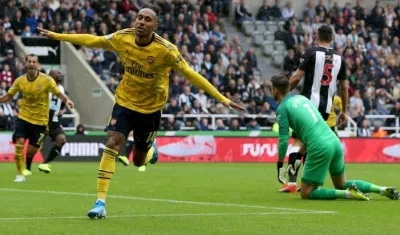 La celebración de Pierre-Emerick Aubameyang.