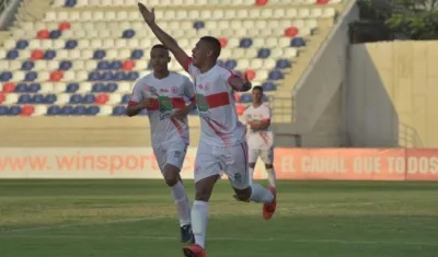 La celebración de uno de los goles.