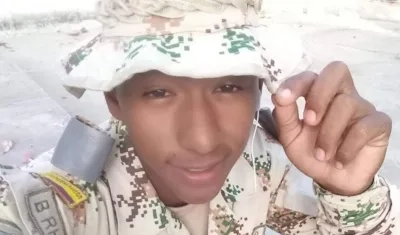 Elías José Julio Nieto, soldado encontrado muerto en una garita en Santa Marta.