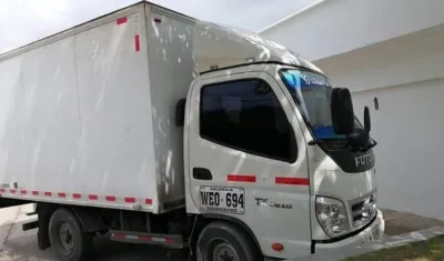 Furgón en el que se movilizaban los afectados.