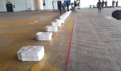 La droga incautada durante el operativo.