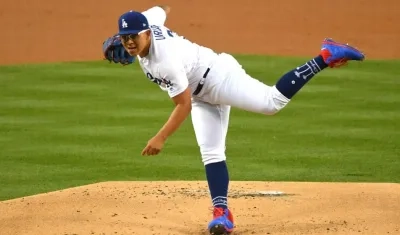 El mexicano Julio Urías, lanzador de los Dodgers. 