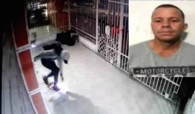 Caso del intento de robo frustrado en San José, en el recuadro el delincuente muerto.