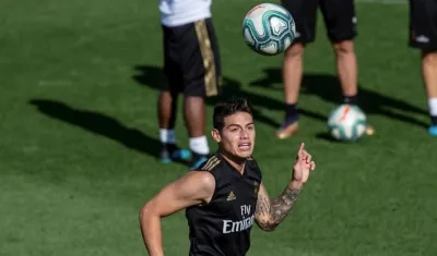 James Rodríguez, jugador del Real Madrid. 