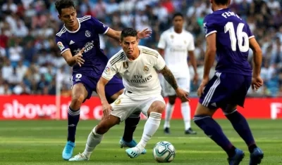 James Rodríguez, durante el partido con el Valladolid. 