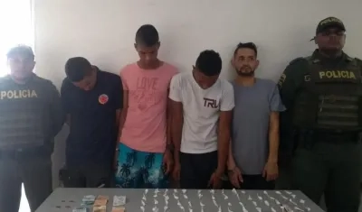 Estos son los capturados, en foto suministrada por la Policía.