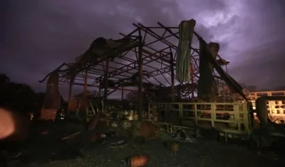 Así quedó la planta de gas en Miranda.