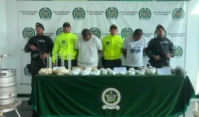 Los dos capturados por la Policía en el desmantelamiento de laboratorio.