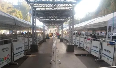 Puente de Rumichaca a las 6 de la tarde de este domingo 15 de agosto.