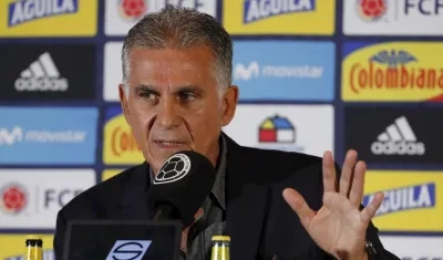 Carlos Queiroz, técnico portugués de la Selección Colombia. 