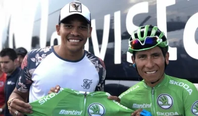 Carlos Bacca y Nairo Quintana. 